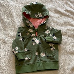 SALE 3/$12  Carter’s Floral Zip-Up Hoodie